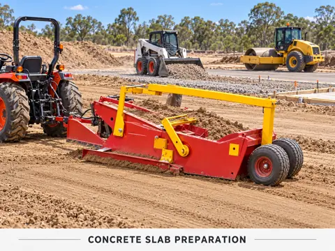 Concrete slab preparation:  grading and compaction — application concept