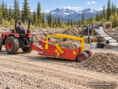Yukon Gold Mine:  Gravel Scraper and Sluice — application concept